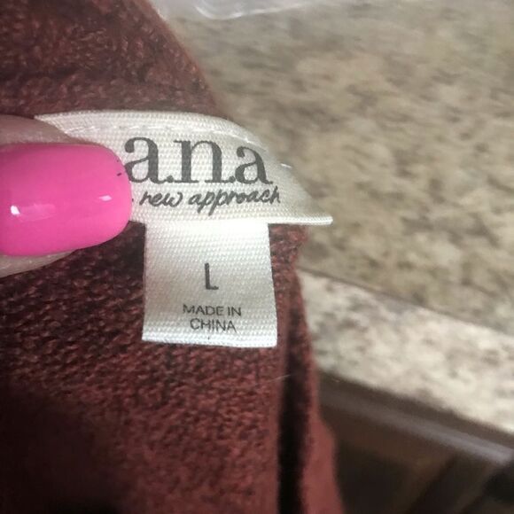 A.N.A Brown V Neck Sweater Size Large - Picture 5 of 12